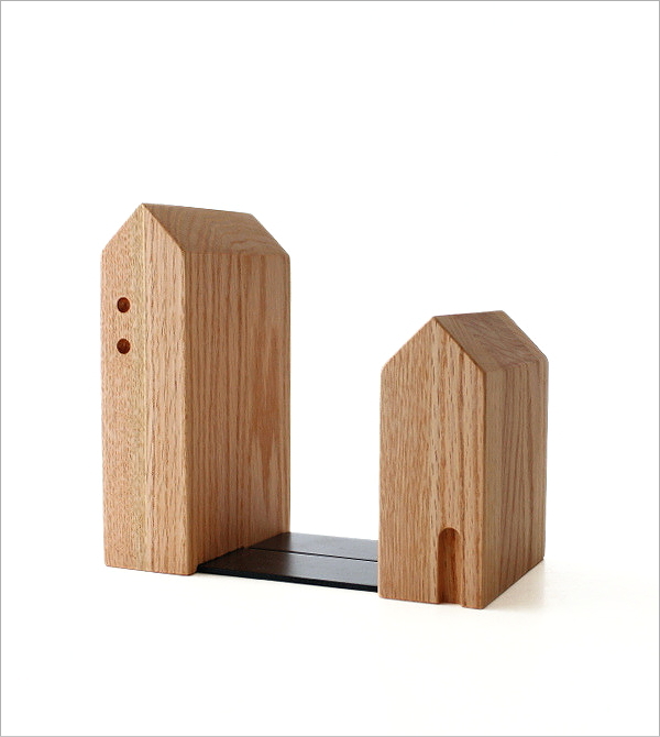 ナチュラルウッドのブックエンド OAK(7)