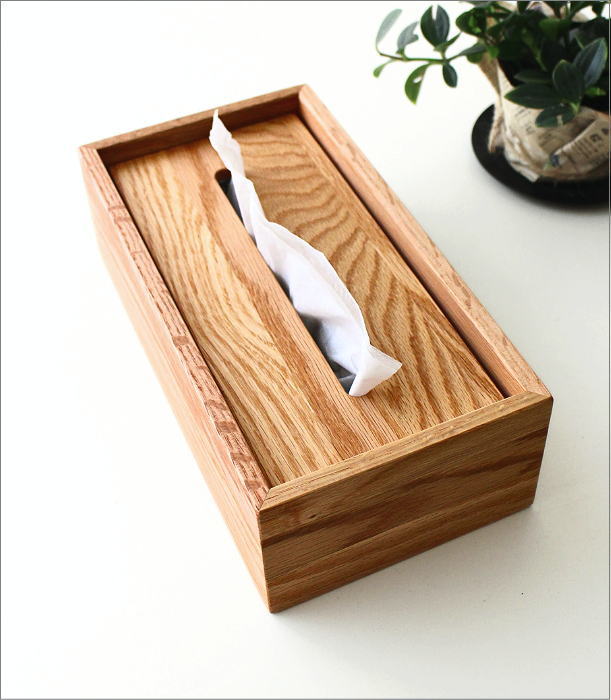 ナチュラルウッドのティッシュボックス OAK(1)