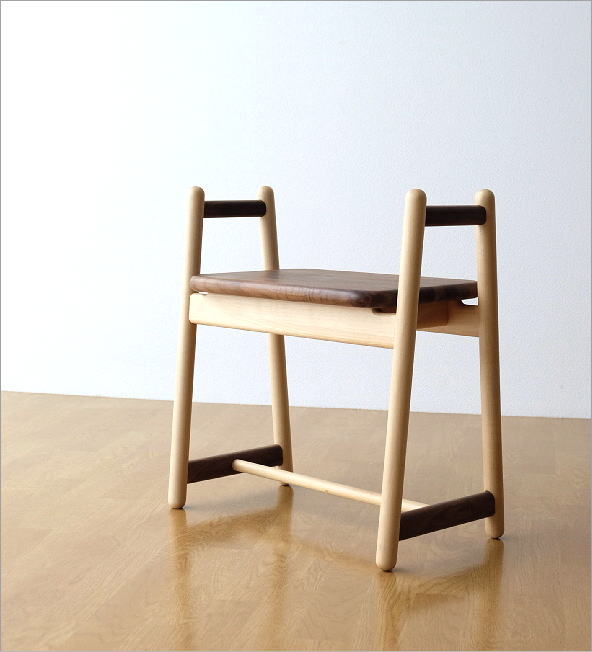 スツール 木製 椅子 おしゃれ 補助椅子 玄関 腰掛け チェア 持ち手 ハンドル付き 天然木 ナチュラル シンプル コンパクト スリム 省