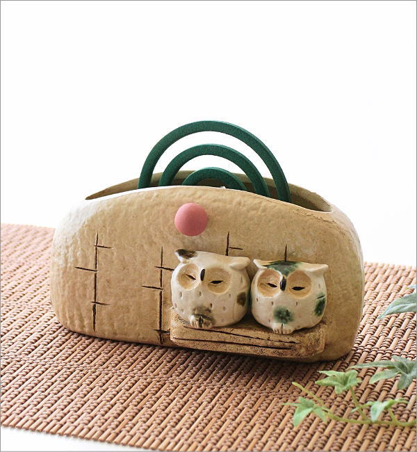 陶器の蚊遣り ふくろう(1)