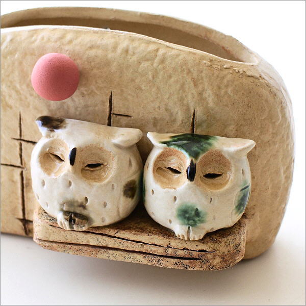 陶器の蚊遣り ふくろう(2)
