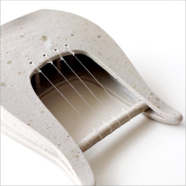 陶器のフラワーベース ハープ(4)