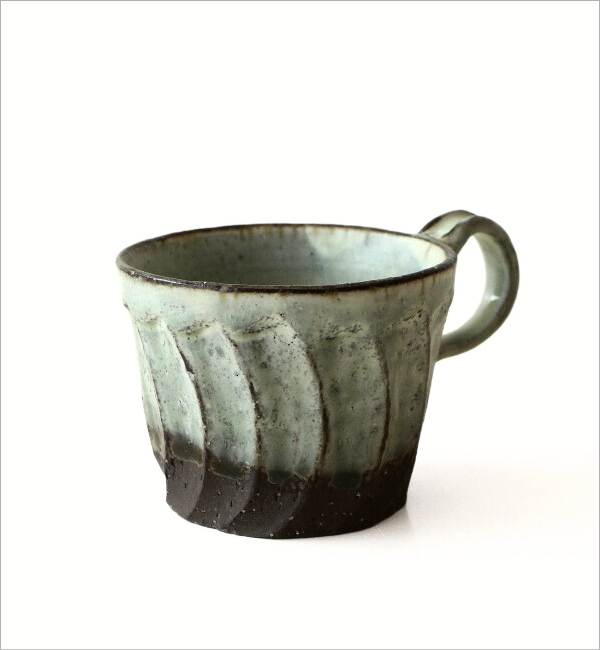 Yuragi-彫 マグ 灰釉(5)