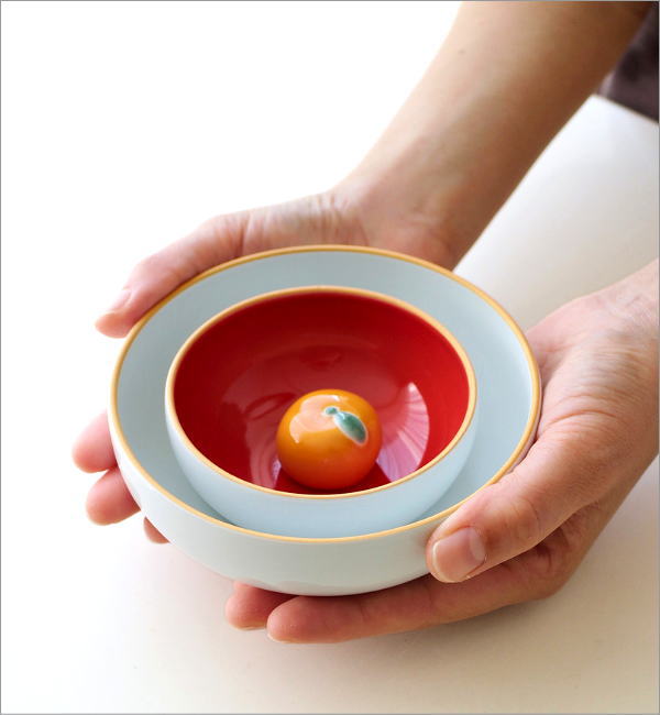 磁器の鏡餅プレートセット(6)