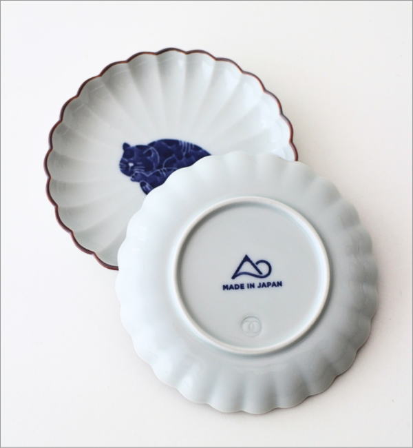 ねこ菊割3.5寸皿 4タイプ(2)