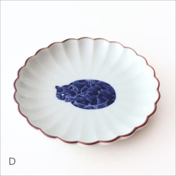 ねこ菊割3.5寸皿 4タイプ(6)