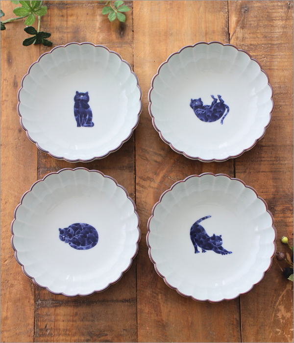 ねこ菊割丸小鉢 4タイプ(1)