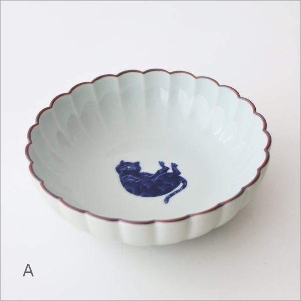 ねこ菊割丸小鉢 4タイプ(3)