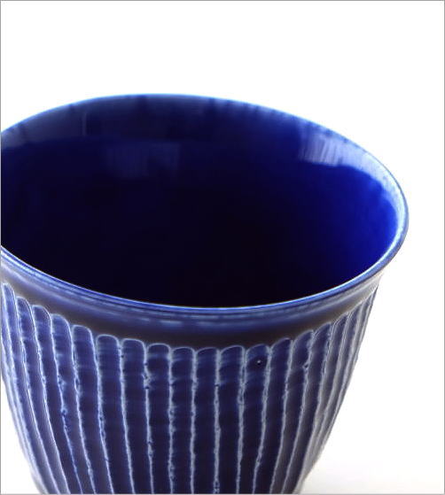 瑠璃釉しのぎ フリーカップ(3)