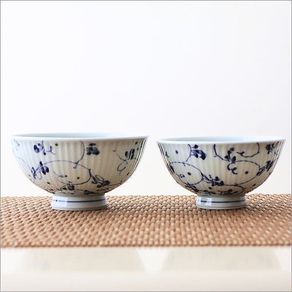 ブルーアラベスク 夫婦茶碗(2)
