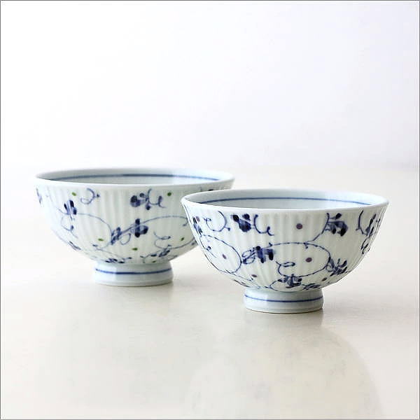 ブルーアラベスク 夫婦茶碗(5)