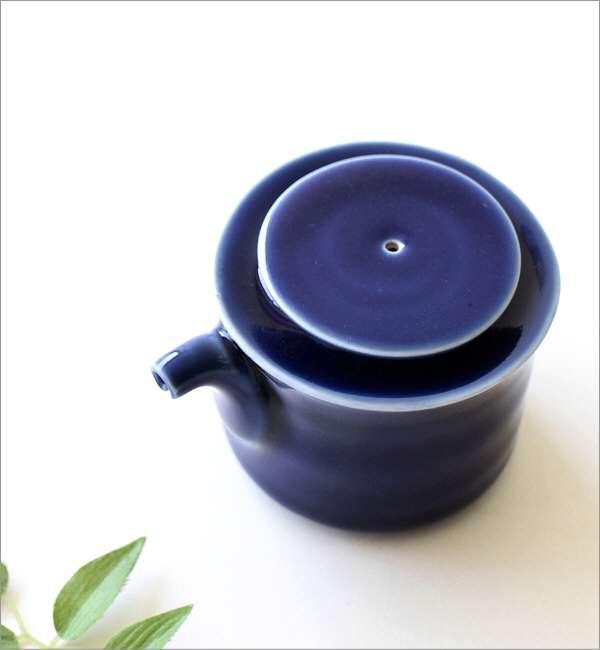 陶器のお醤油さし 瑠璃(2)