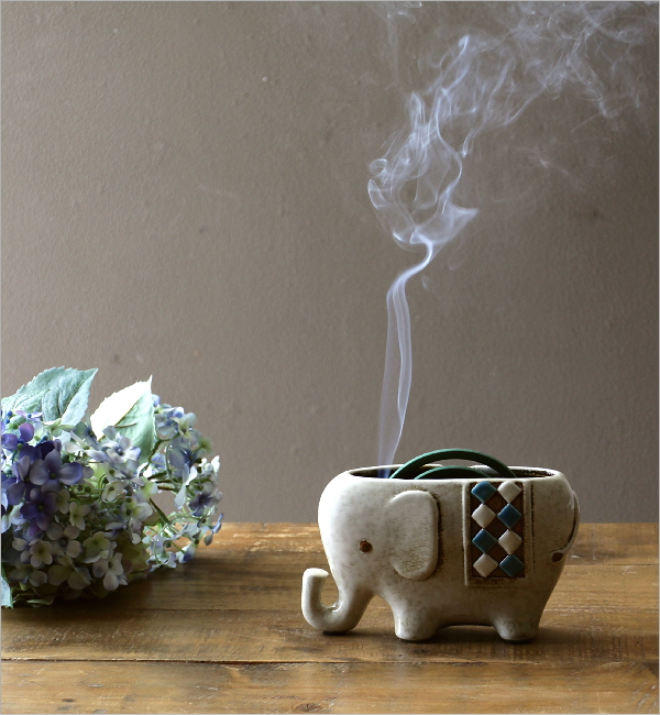 陶器の蚊遣り ゾウさん(6)