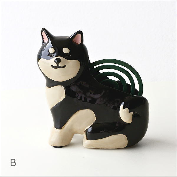 陶器の蚊遣り 柴犬 2カラー(8)