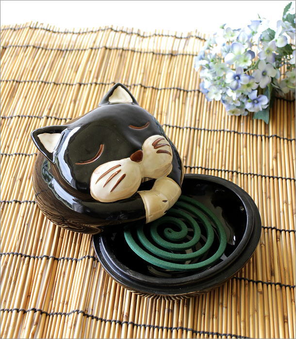 陶器の蚊遣 おひるねキャット(1)