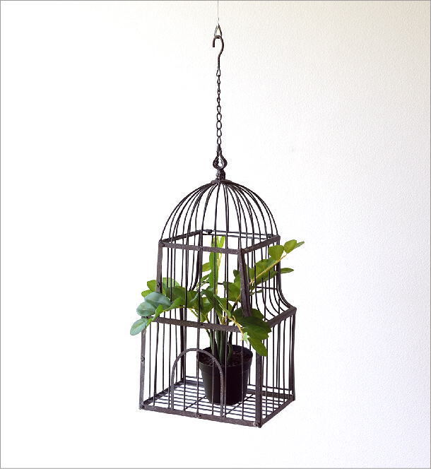プランターラック ハンギング プランター おしゃれ 花台 スタンド 吊り下げ 屋外 アンティーク 鳥かご デザイン バードゲージプランターハウス Mty0461 ギギliving Mty0461 ギギliving
