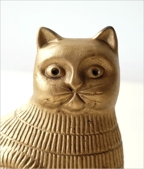 ゴールドキャットのオブジェ 2サイズセット(2)