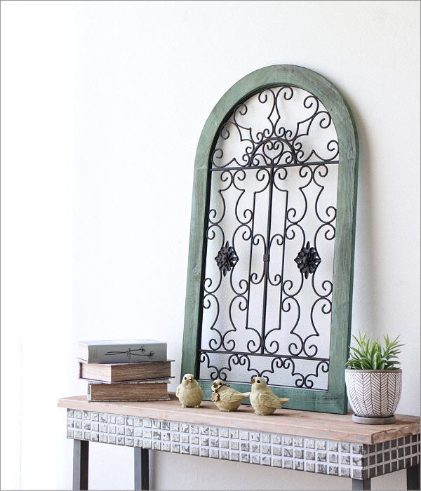 アイアンとウッドの壁飾り ウインドウアーチ(1)