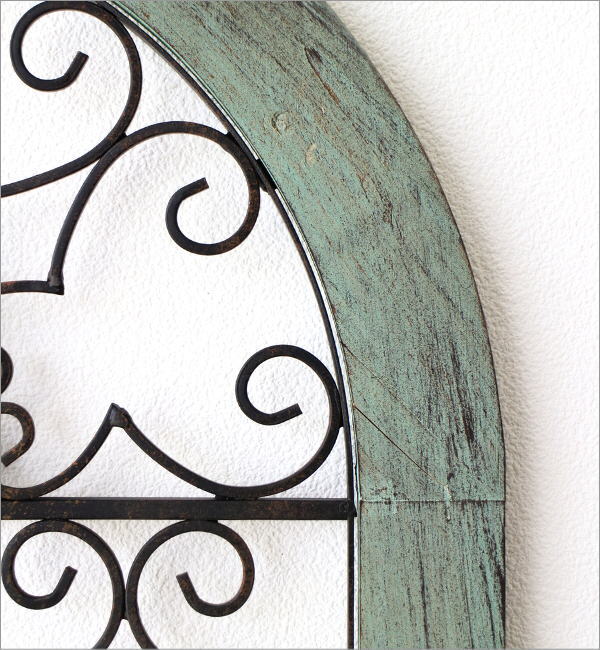 アイアンとウッドの壁飾り ウインドウアーチ(3)
