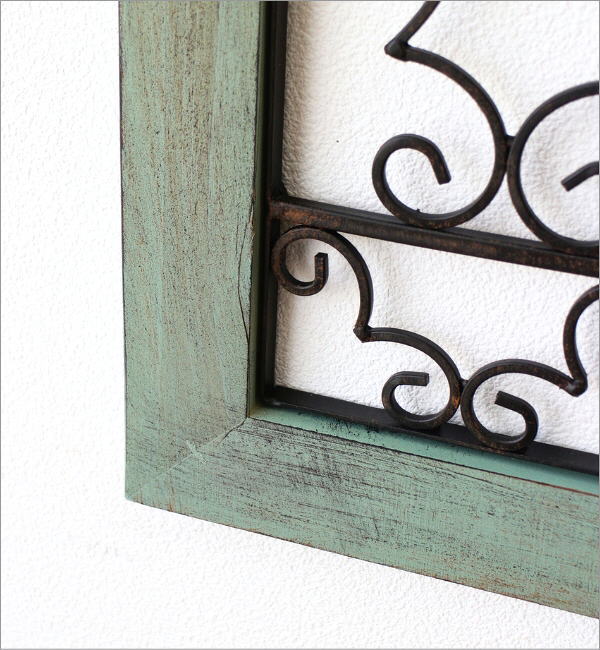 アイアンとウッドの壁飾り ウインドウアーチ(4)