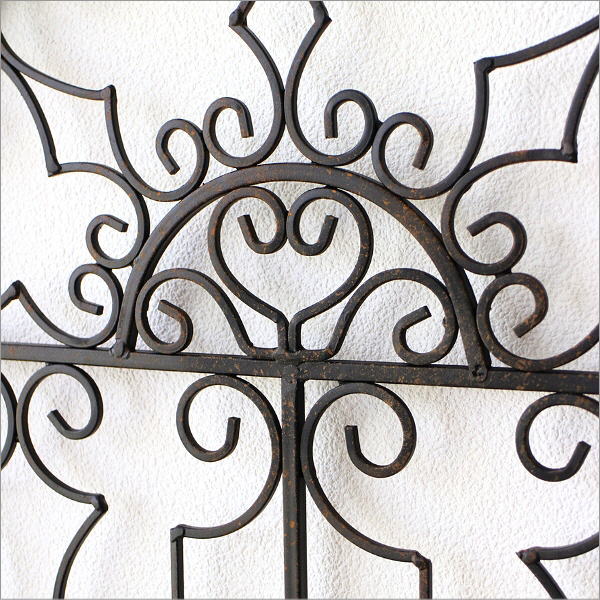 アイアンとウッドの壁飾り ウインドウアーチ(6)