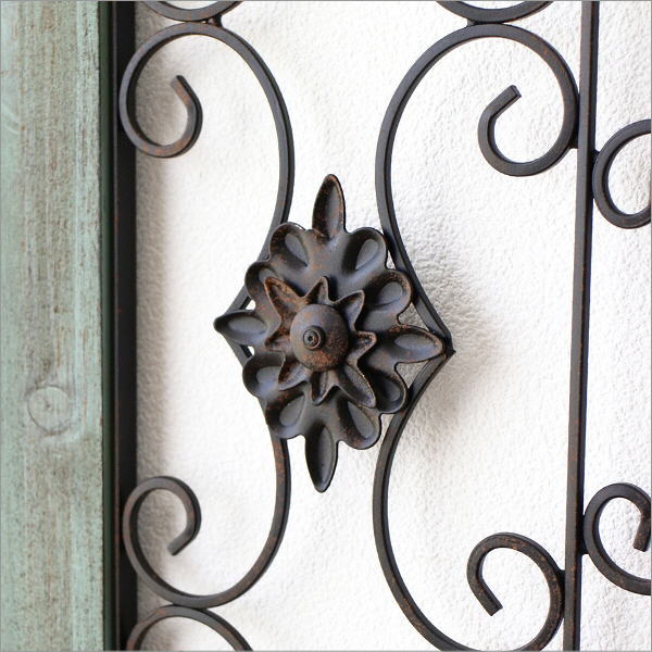 アイアンとウッドの壁飾り ウインドウアーチ(7)