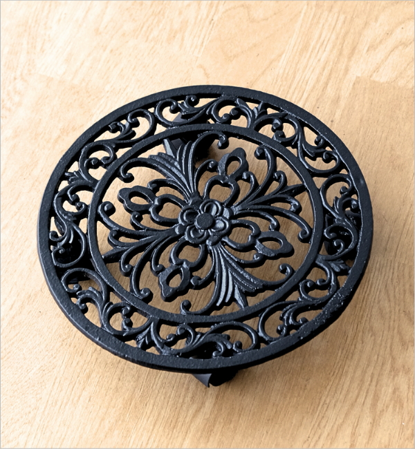 アイアンのプランターキャリー クロス(3)