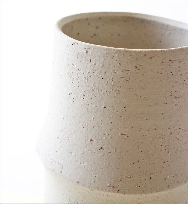 花瓶 陶器 おしゃれ フラワーベース 竹 デザイン 枝物 円柱 筒形 円筒