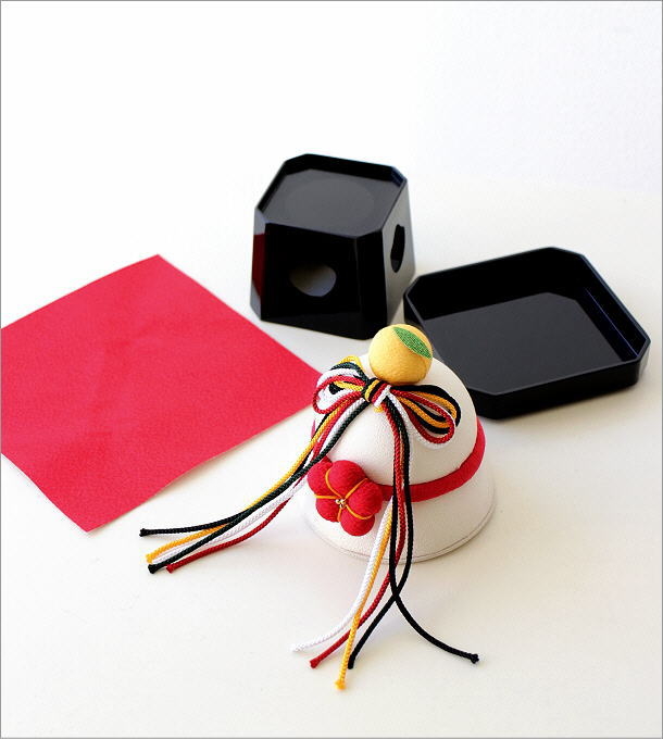 鏡餅 おしゃれ 飾り 置物 オブジェ ちりめん細工 お正月 迎春