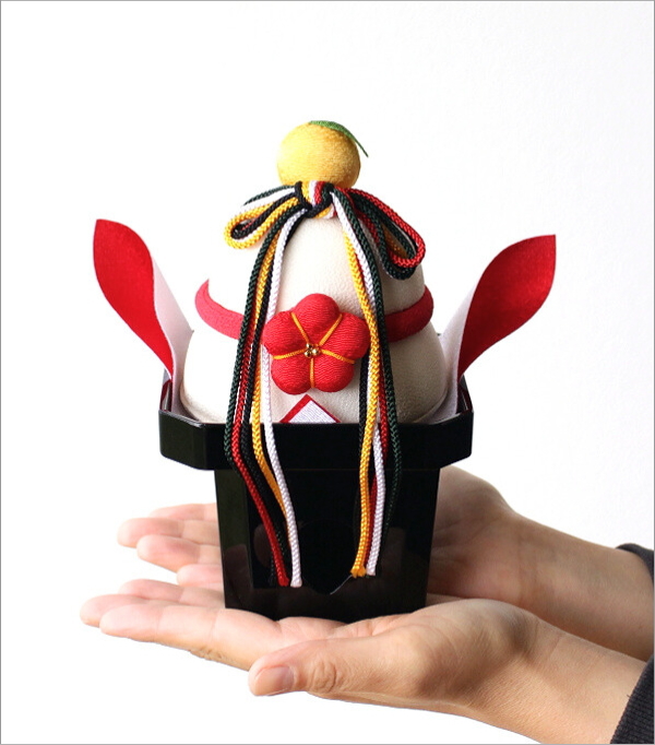 鏡餅 おしゃれ 飾り 置物 オブジェ ちりめん細工 お正月 迎春