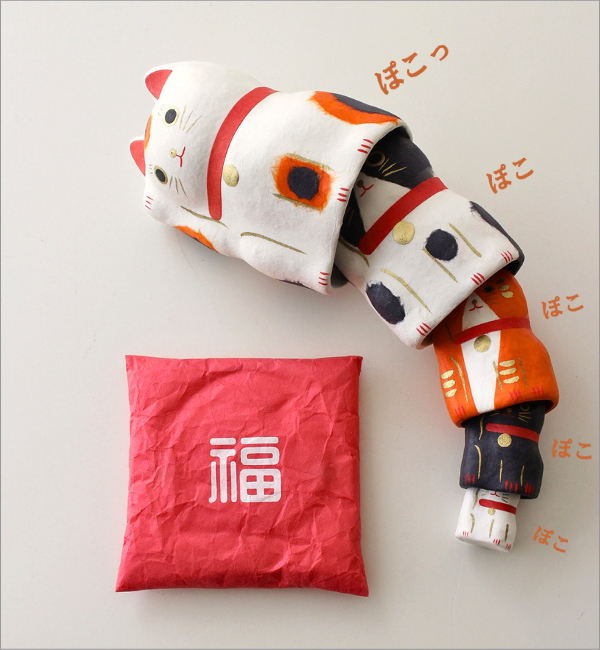 はりこの入れ子招き猫(4)