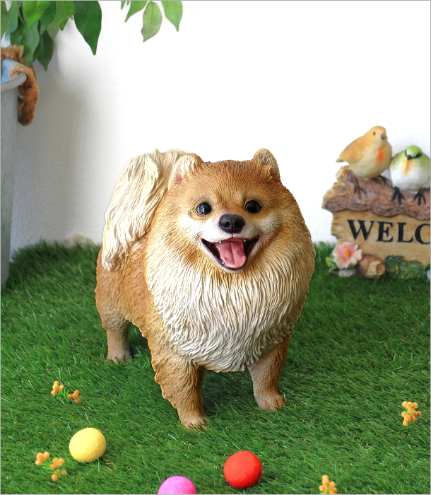 子犬のポメラニアンの置物(1)