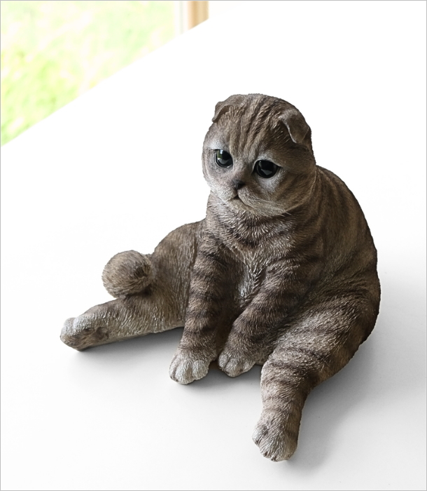 まったりなスコティッシュフォールドの置物(1)