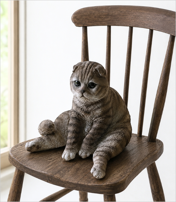 まったりなスコティッシュフォールドの置物(8)
