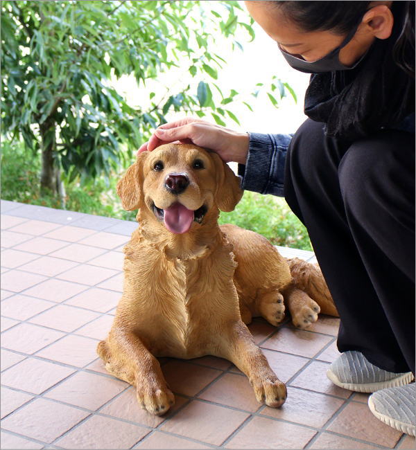 ゴールデンレトリバーのオブジェ リラックス(3)