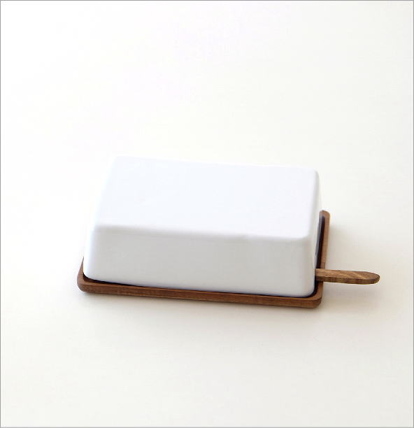 陶器のバターケースナイフ付き A(3)