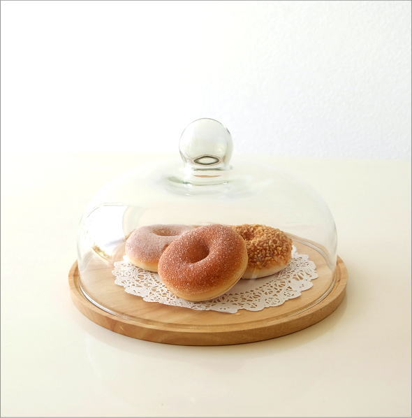 ラバーウッドのケーキドームL(5)