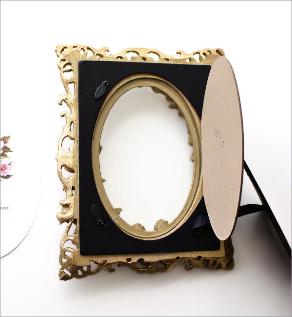フォトフレーム アンティークゴールドローズ(5)