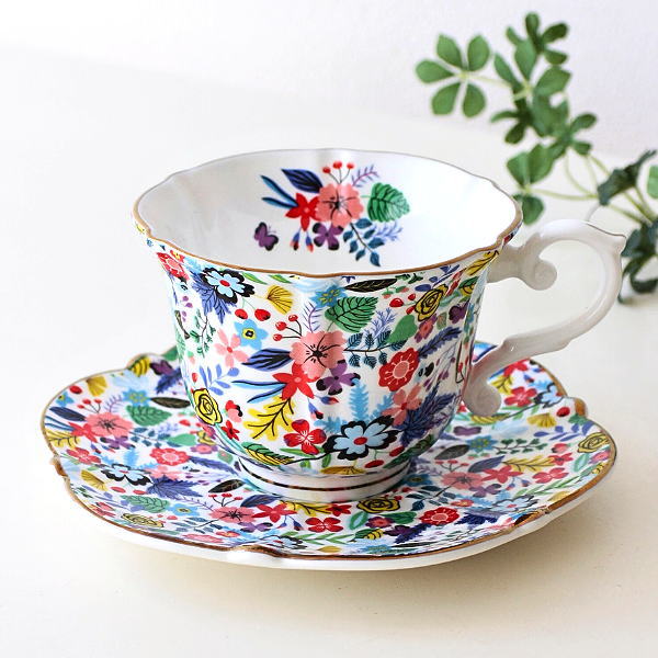 フラワーカップ＆ソーサー