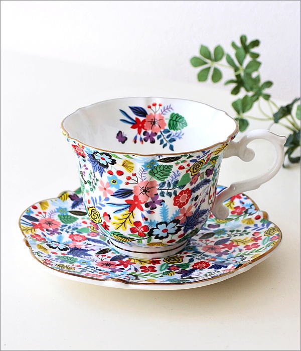 フラワーカップ＆ソーサー(1)