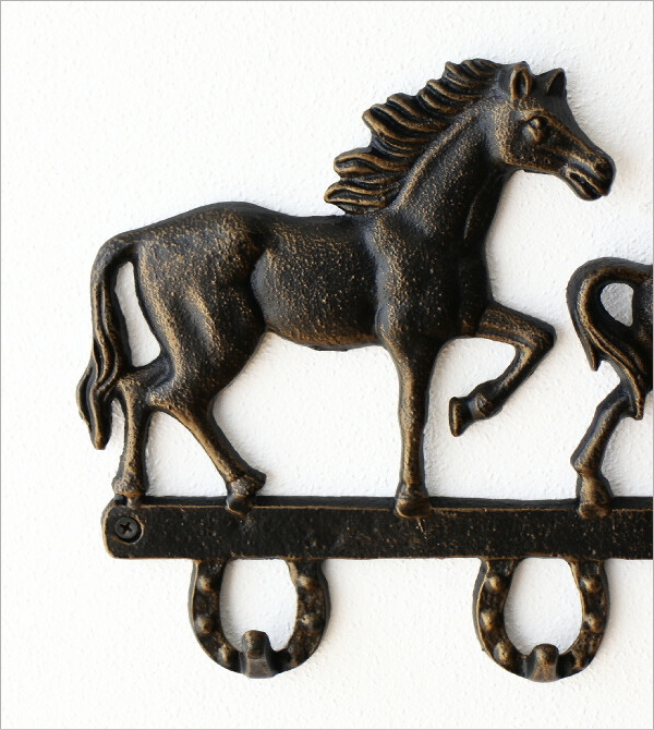 アイアン鋳物の馬のフック 2カラー(2)