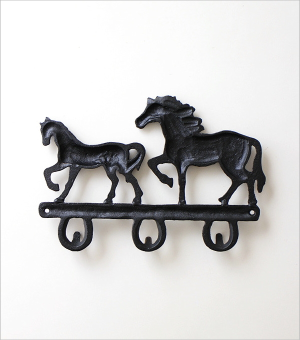 アイアン鋳物の馬のフック 2カラー(5)