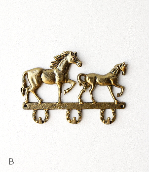 アイアン鋳物の馬のフック 2カラー(7)