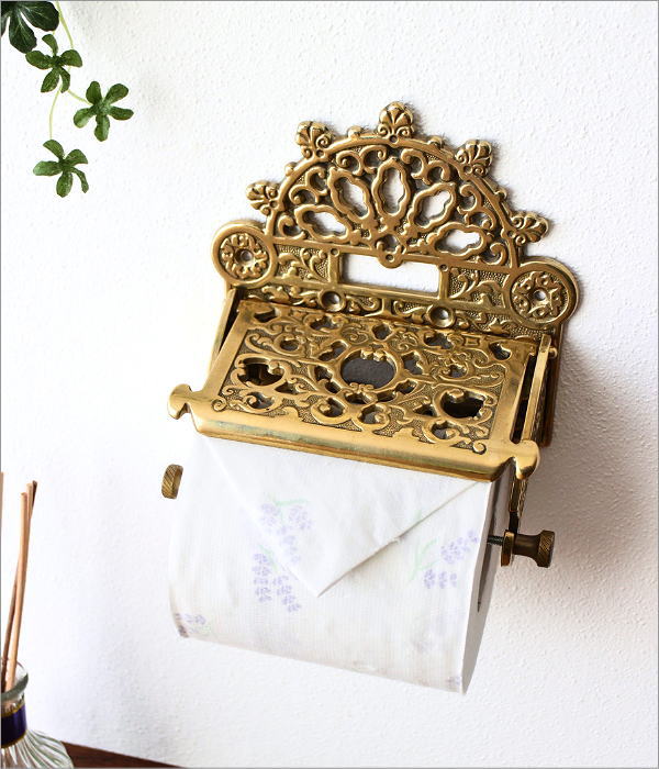 レトロな真鍮のペーパーホルダー A(1)