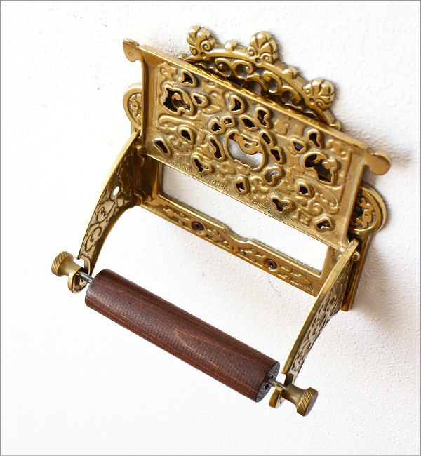 レトロな真鍮のペーパーホルダー A(3)
