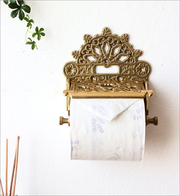 レトロな真鍮のペーパーホルダー A(7)