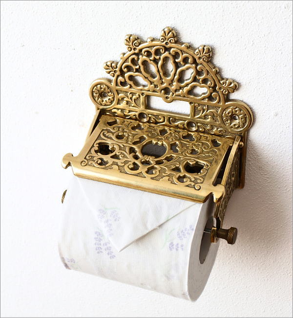 レトロな真鍮のペーパーホルダー A(8)