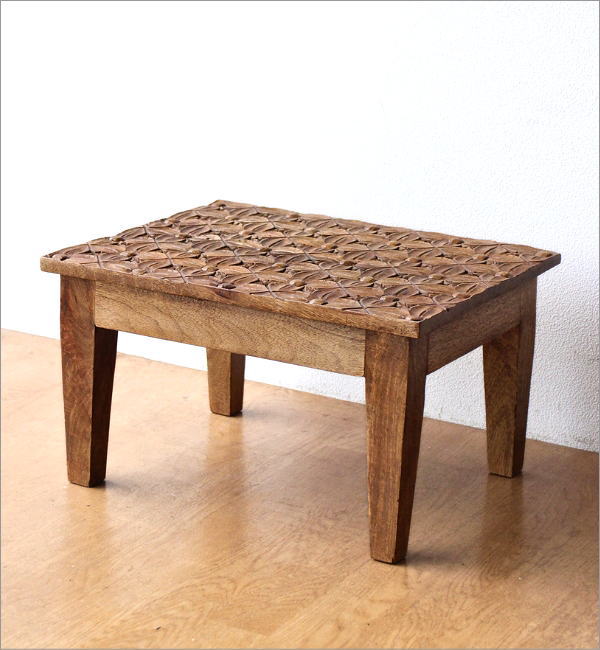 花台 木製 おしゃれ 室内 天然木 無垢材 ミニテーブル ベッド ソファ