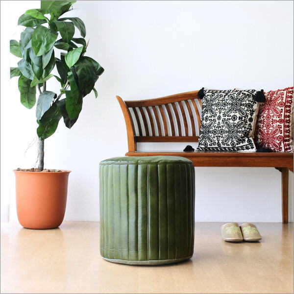 レザークッションスツール 3カラー(4)