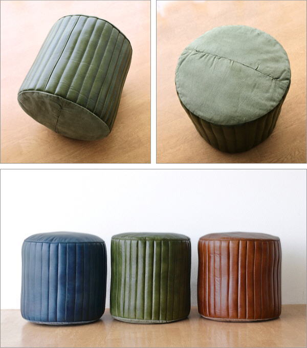 プフクッション スツール おしゃれ レザー 本革 プフ クッション 椅子